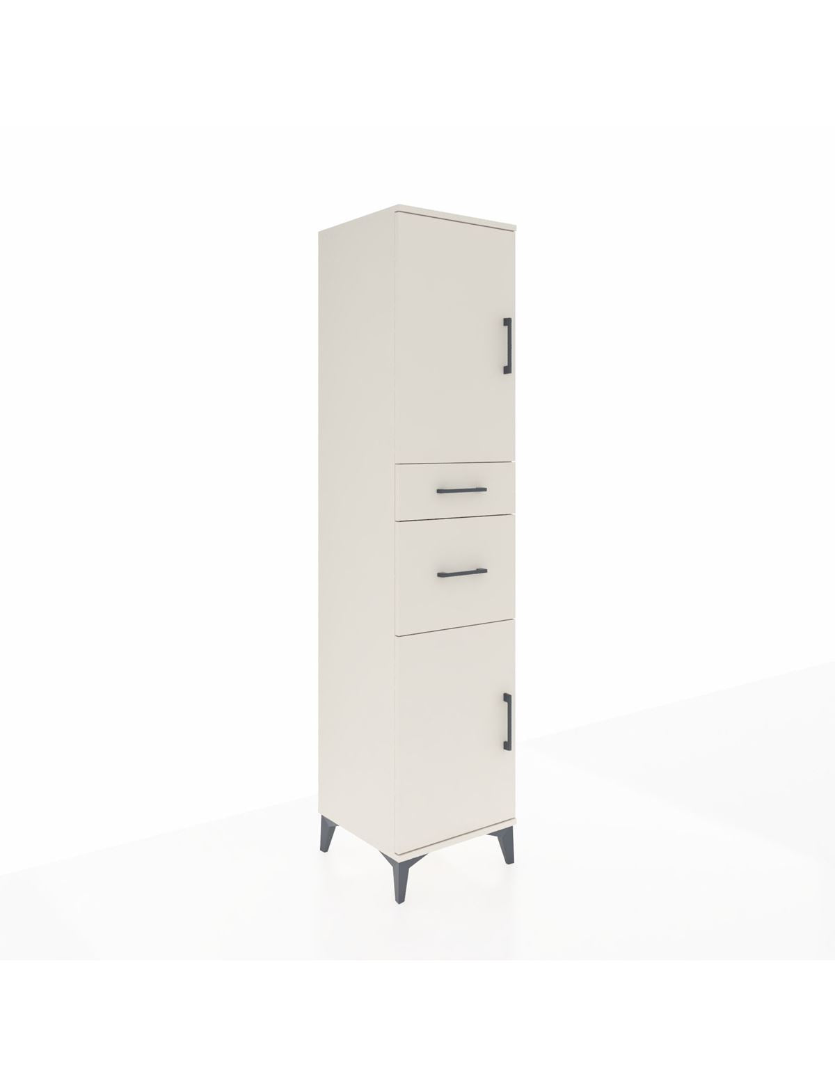 Hyperion Dolap 4 Raflı 2 Çekmeceli Tek Kapaklı 44x44x195 Aytaşı-Aytaşı