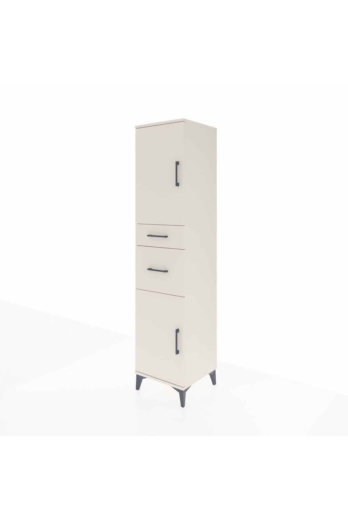 Hyperion Dolap 4 Raflı 2 Çekmeceli Tek Kapaklı 44x44x195 Aytaşı-Aytaşı