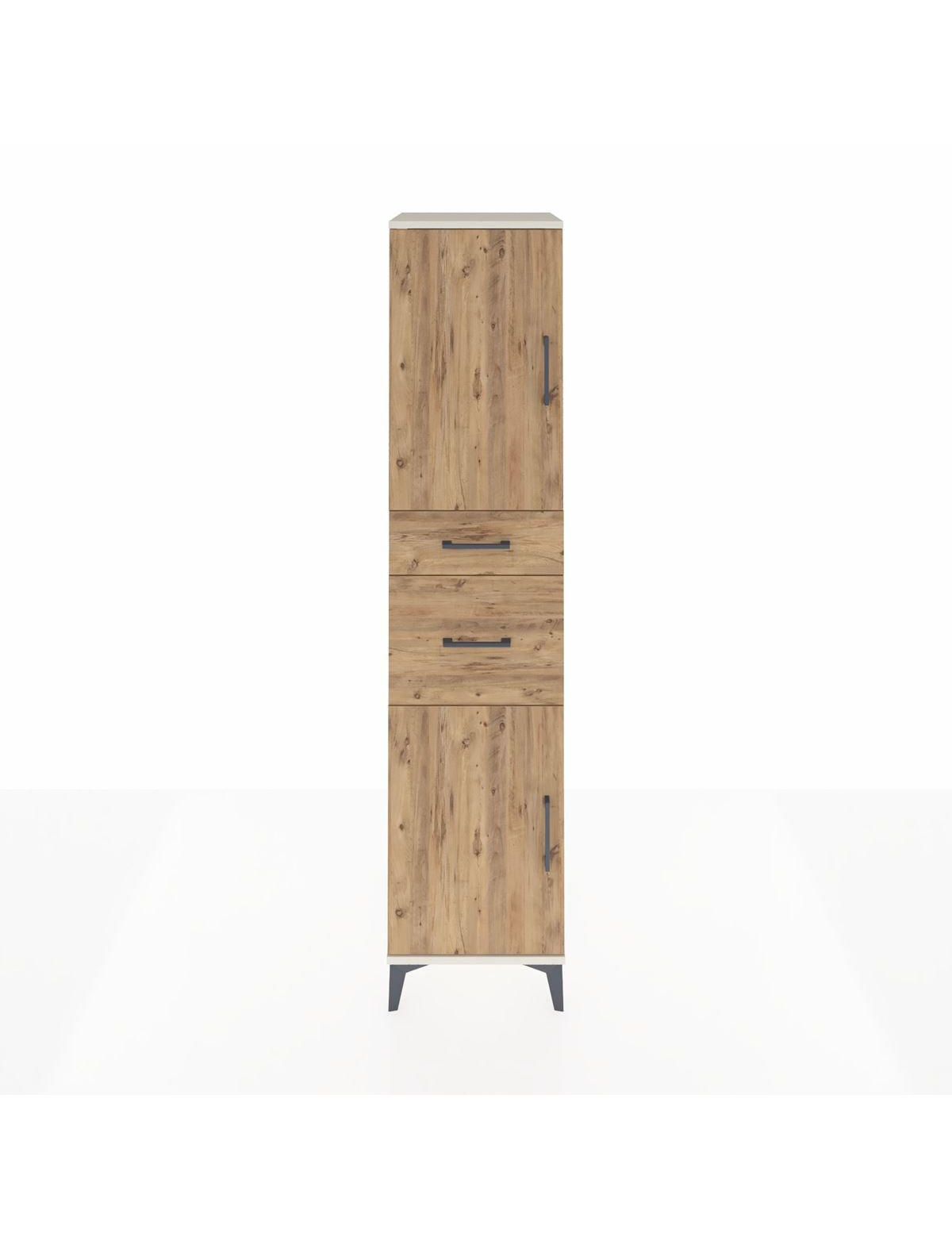 Hyperion Dolap 4 Raflı 2 Çekmeceli Tek Kapaklı 44x44x195 Aytaşı-Çam