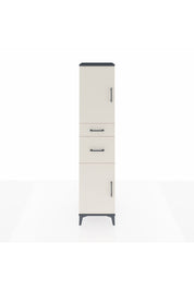 Hyperion Dolap 4 Raflı 2 Çekmeceli Tek Kapaklı 44x44x195 Antrasit-Aytaşı