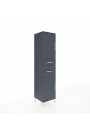 Hyperion Dolap 4 Raflı 2 Çekmeceli Tek Kapaklı 44x44x195 Antrasit-Antrasit