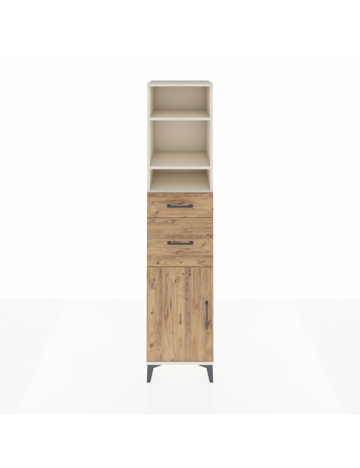 Hyperion Dolap 4 Raflı 2 Çekmeceli Tek Kapaklı 44x44x195 Aytaşı-Çam