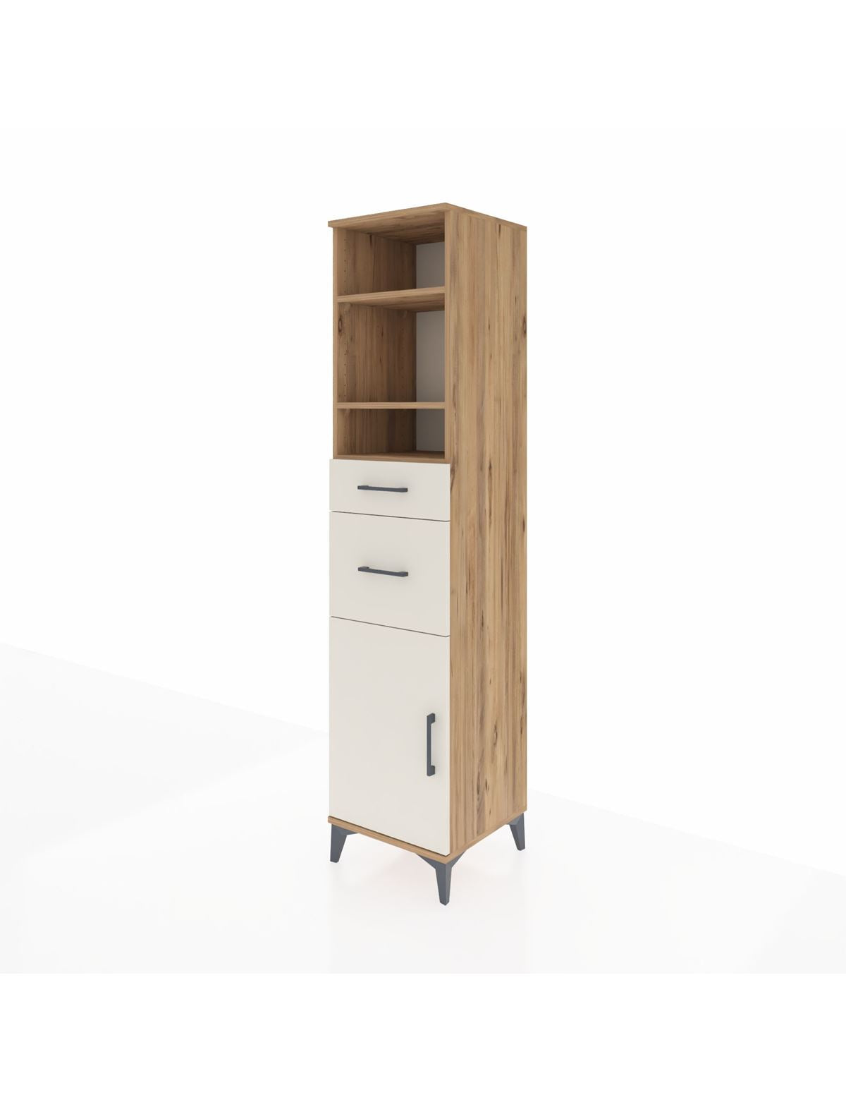 Hyperion Dolap 4 Raflı 2 Çekmeceli Tek Kapaklı 44x44x195 - S58M006V7B