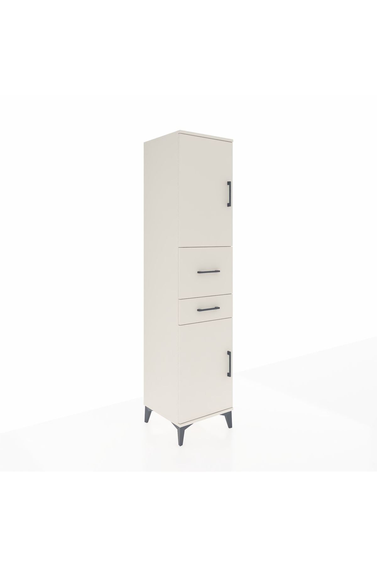 Hyperion Dolap 4 Raflı 2 Çekmeceli 2 Kapaklı 44x44x195 Aytaşı-Aytaşı