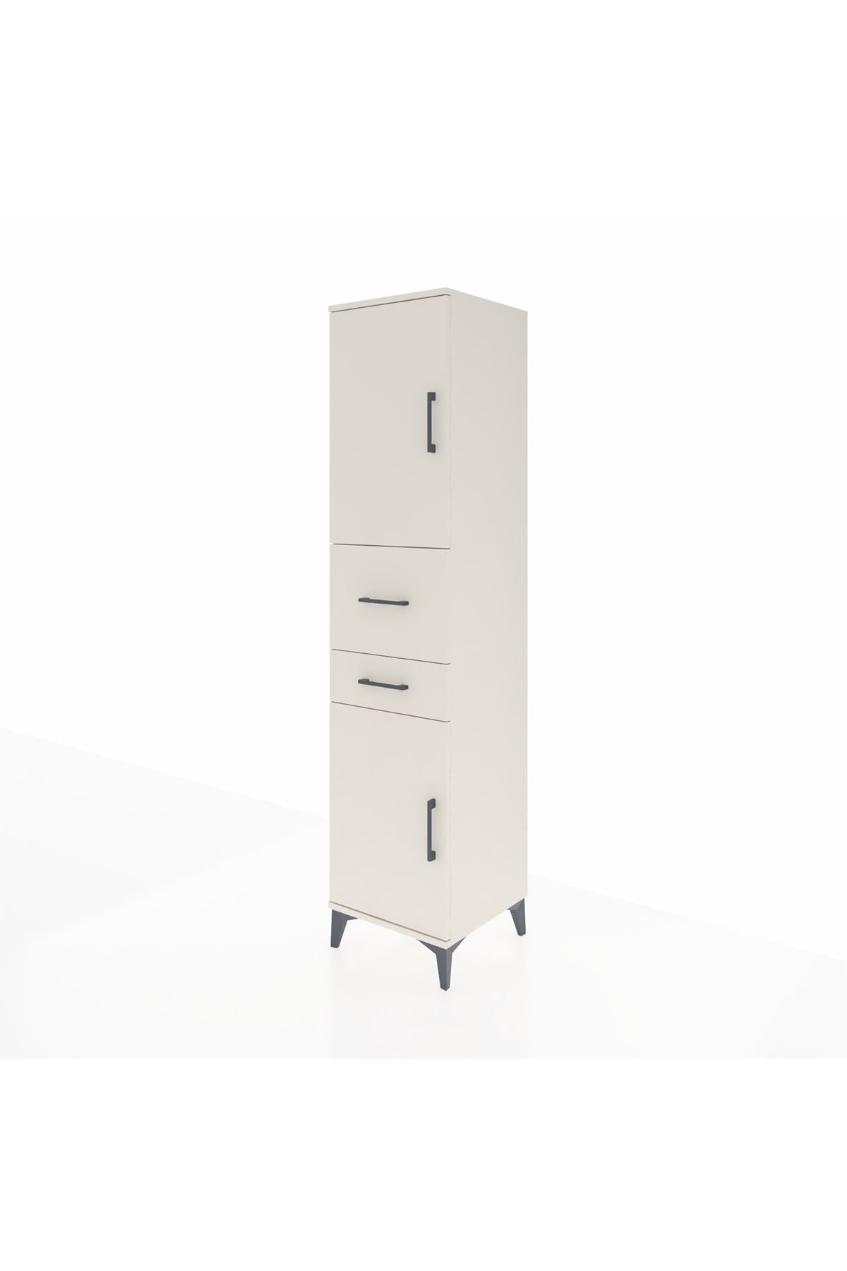 Hyperion Dolap 4 Raflı 2 Çekmeceli 2 Kapaklı 44x44x195 Aytaşı-Aytaşı