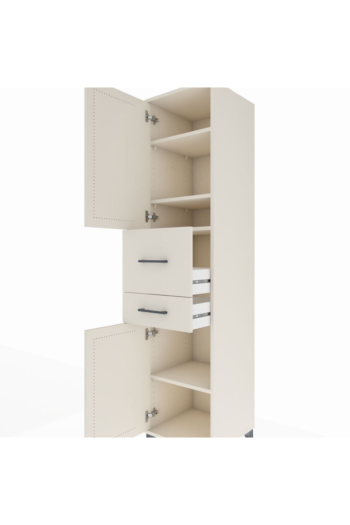 Hyperion Dolap 4 Raflı 2 Çekmeceli 2 Kapaklı 44x44x195 Aytaşı-Aytaşı