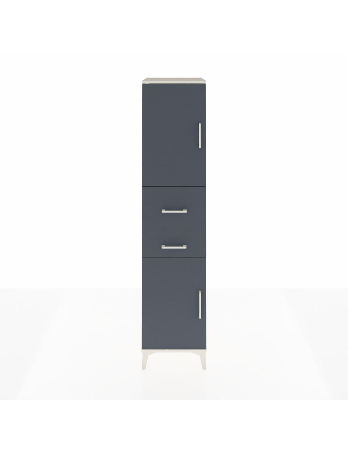 Hyperion Dolap 4 Raflı 2 Çekmeceli 2 Kapaklı 44x44x195 Aytaşı-Antrasit