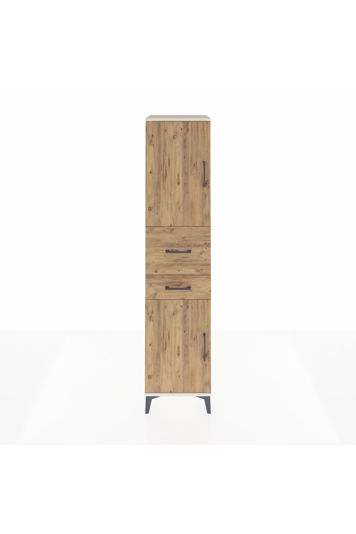 Hyperion Dolap 4 Raflı 2 Çekmeceli 2 Kapaklı 44x44x195 Aytaşı-Çam