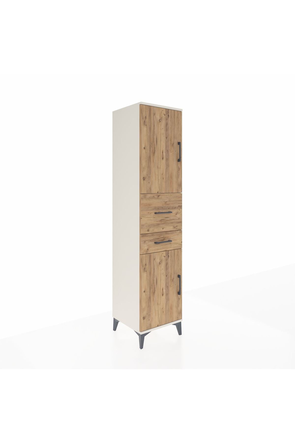Hyperion Dolap 4 Raflı 2 Çekmeceli 2 Kapaklı 44x44x195 Aytaşı-Çam