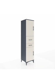 Hyperion Dolap 4 Raflı 2 Çekmeceli 2 Kapaklı 44x44x195 Antrasit-Aytaşı
