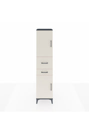 Hyperion Dolap 4 Raflı 2 Çekmeceli 2 Kapaklı 44x44x195 Antrasit-Aytaşı