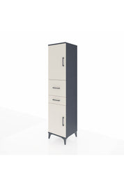 Hyperion Dolap 4 Raflı 2 Çekmeceli 2 Kapaklı 44x44x195 Antrasit-Aytaşı