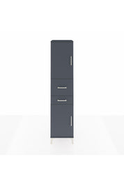Hyperion Dolap 4 Raflı 2 Çekmeceli 2 Kapaklı 44x44x195 Antrasit-Antrasit