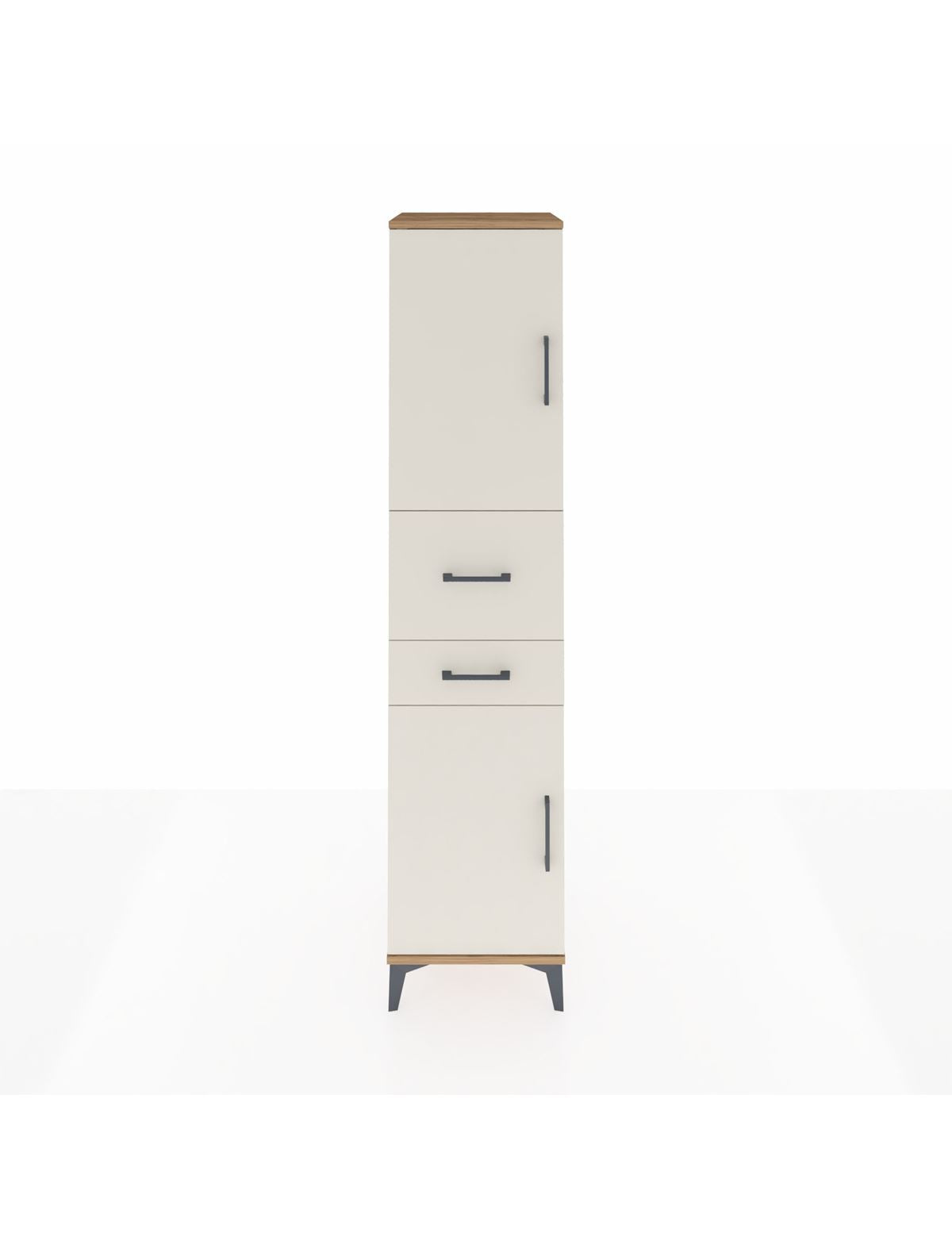 Hyperion Dolap 4 Raflı 2 Çekmeceli 2 Kapaklı 44x44x195 Çam-Aytaşı