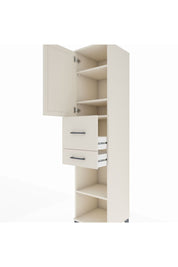 Hyperion Dolap 4 Raflı 2 Çekmeceli Tek Kapaklı 44x44x195 Aytaşı-Aytaşı