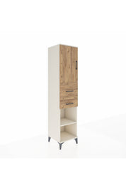 Hyperion Dolap 4 Raflı 2 Çekmeceli Tek Kapaklı 44x44x195 Aytaşı-Çam