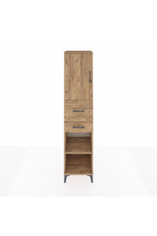 Hyperion Dolap 4 Raflı 2 Çekmeceli Tek Kapaklı 44x44x195 Çam-Çam