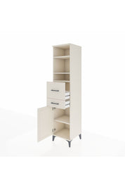 Hyperion Dolap 4 Raflı 2 Çekmeceli Tek Kapaklı 44x44x195 Aytaşı-Aytaşı