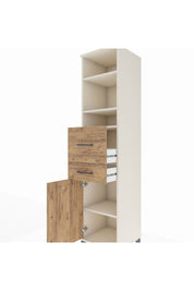 Hyperion Dolap 4 Raflı 2 Çekmeceli Tek Kapaklı 44x44x195 Aytaşı-Çam