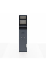 Hyperion Dolap 4 Raflı 2 Çekmeceli Tek Kapaklı 44x44x195 Antrasit-Antrasit