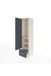 Hyperion Dolap 3 Raflı Tek Çekmeceli Tek Askılı 44x44x195 Aytaşı-Antrasit
