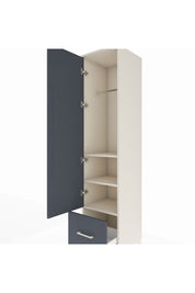 Hyperion Dolap 3 Raflı Tek Çekmeceli Tek Askılı 44x44x195 Aytaşı-Antrasit