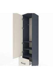 Hyperion Dolap 3 Raflı Tek Çekmeceli Tek Askılı 44x44x195 Antrasit-Aytaşı