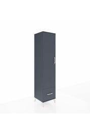 Hyperion Dolap 3 Raflı Tek Çekmeceli Tek Askılı 44x44x195 Antrasit-Antrasit