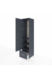 Hyperion Dolap 3 Raflı Tek Çekmeceli Tek Askılı 44x44x195 Antrasit-Antrasit