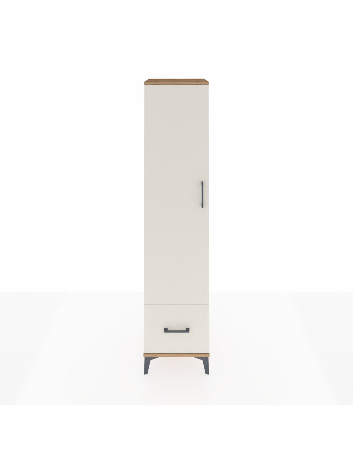Hyperion Dolap 3 Raflı Tek Çekmeceli Tek Askılı 44x44x195 Çam-Aytaşı