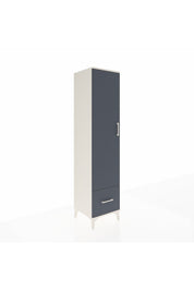 Hyperion Dolap 5 Raflı Tek Çekmeceli Tek Kapaklı 44x44x195 Aytaşı-Antrasit