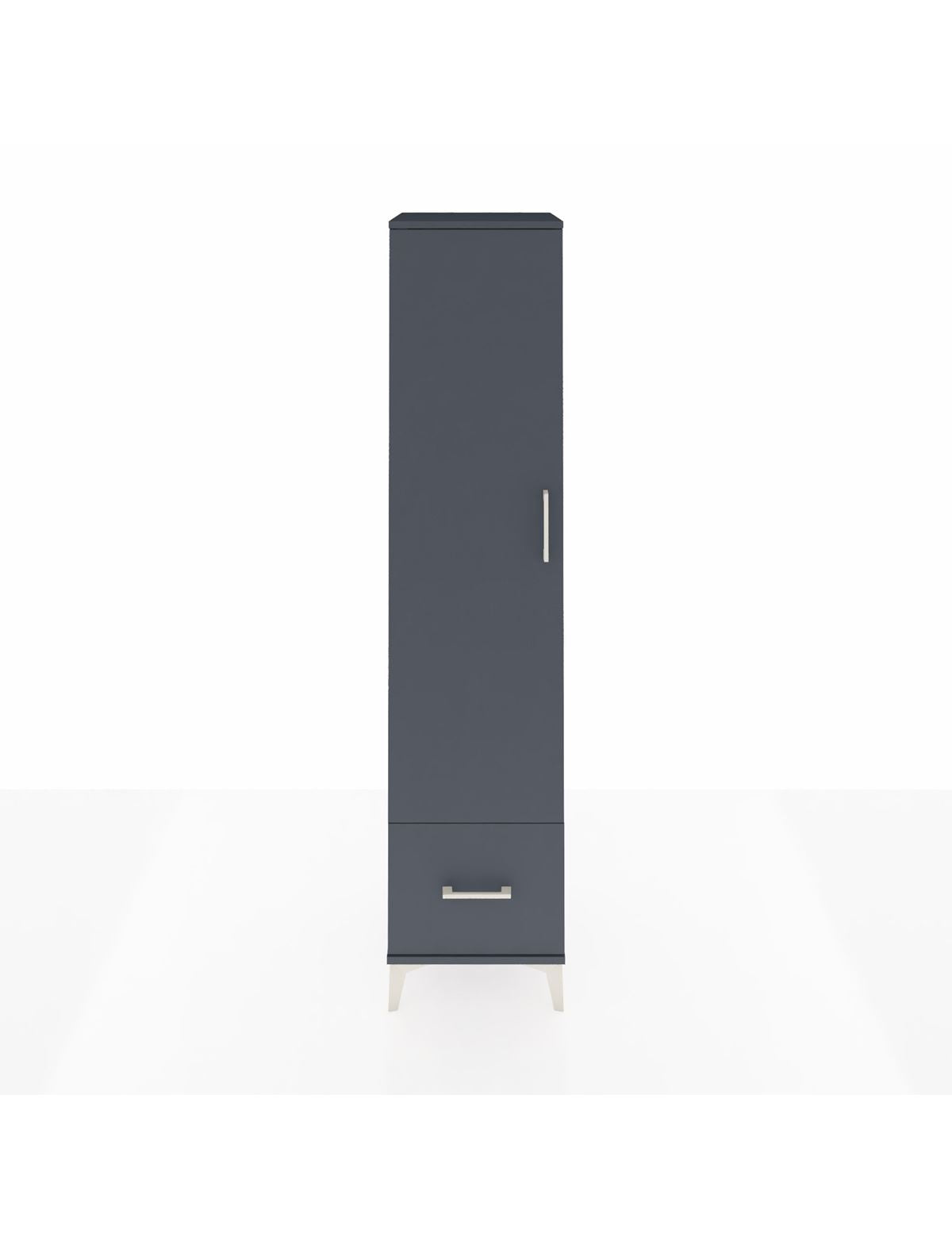 Hyperion Dolap 5 Raflı Tek Çekmeceli Tek Kapaklı 44x44x195 Antrasit-Antrasit