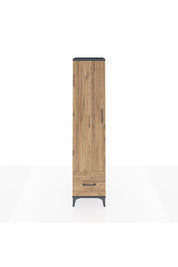 Hyperion Dolap 5 Raflı Tek Çekmeceli Tek Kapaklı 44x44x195 Antrasit-Çam