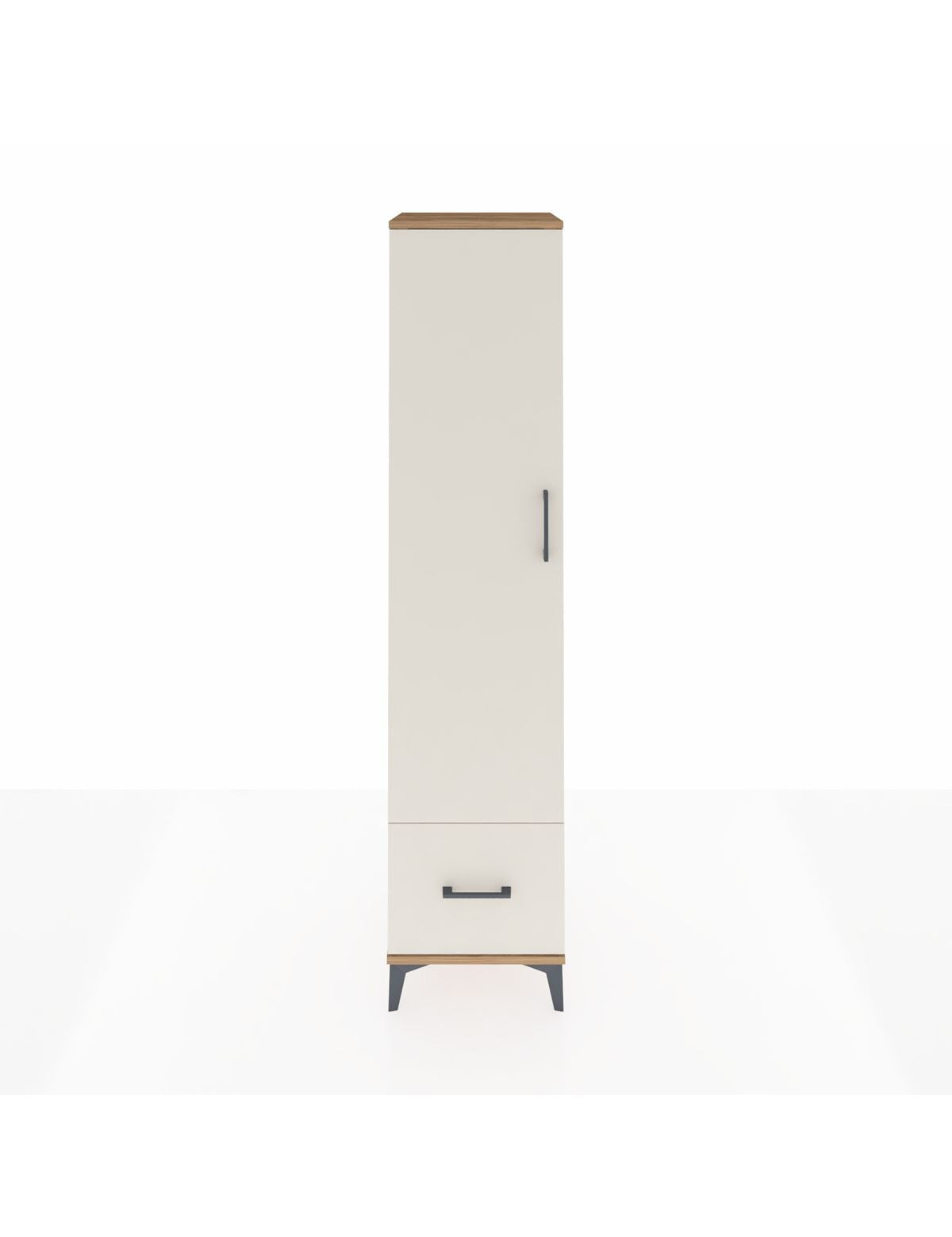 Hyperion Dolap 5 Raflı Tek Çekmeceli Tek Kapaklı 44x44x195 Çam-Aytaşı