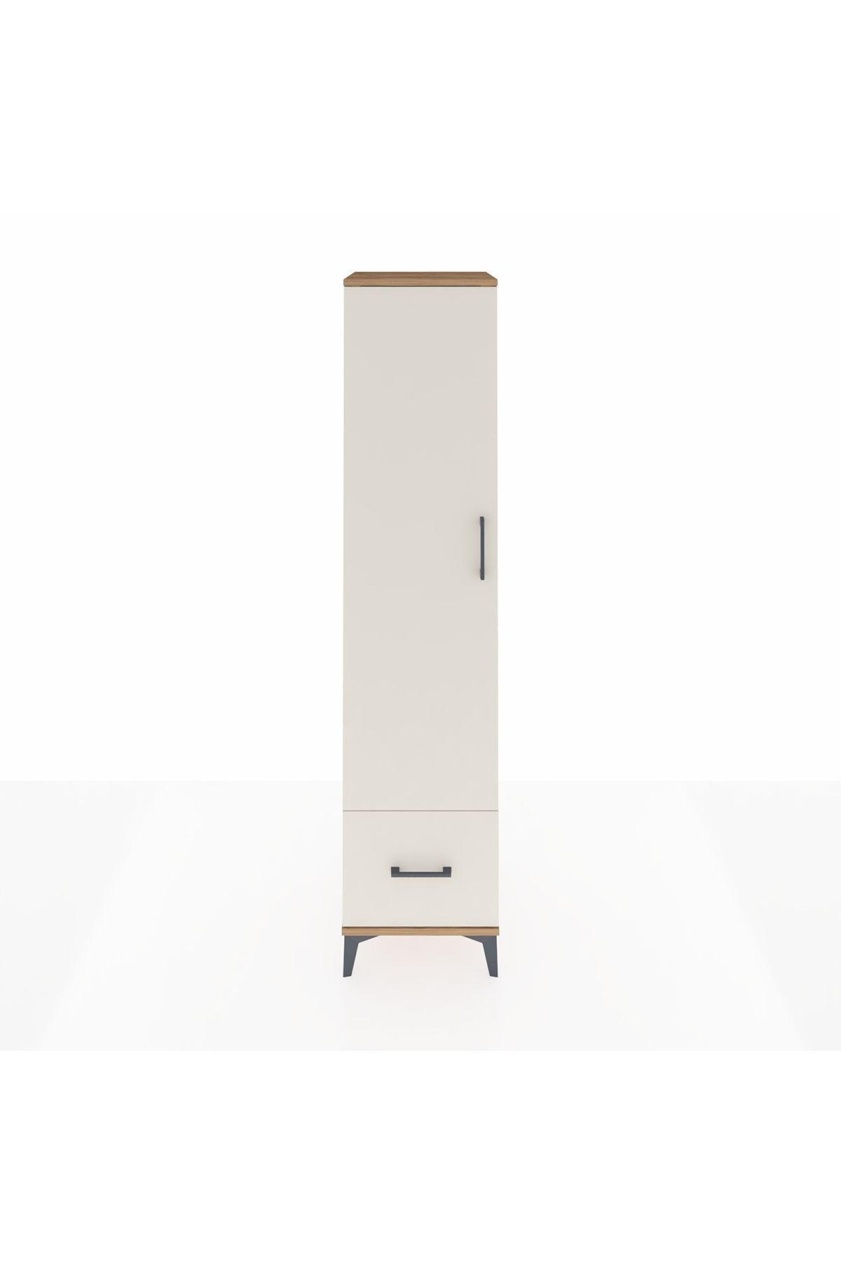 Hyperion Dolap 5 Raflı Tek Çekmeceli Tek Kapaklı 44x44x195 Çam-Aytaşı