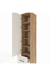 Hyperion Dolap 5 Raflı Tek Çekmeceli Tek Kapaklı 44x44x195 Çam-Aytaşı