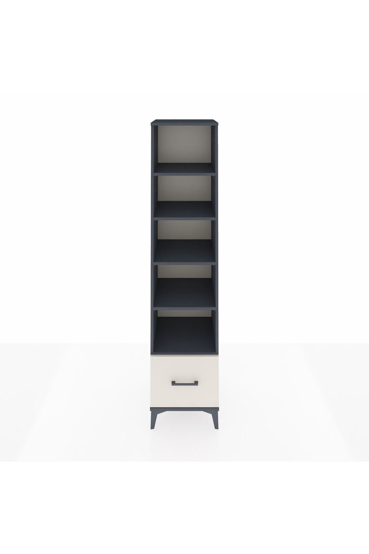 Hyperion Dolap 5 Raflı Tek Çekmeceli 44x44x195 Antrasit-Aytaşı