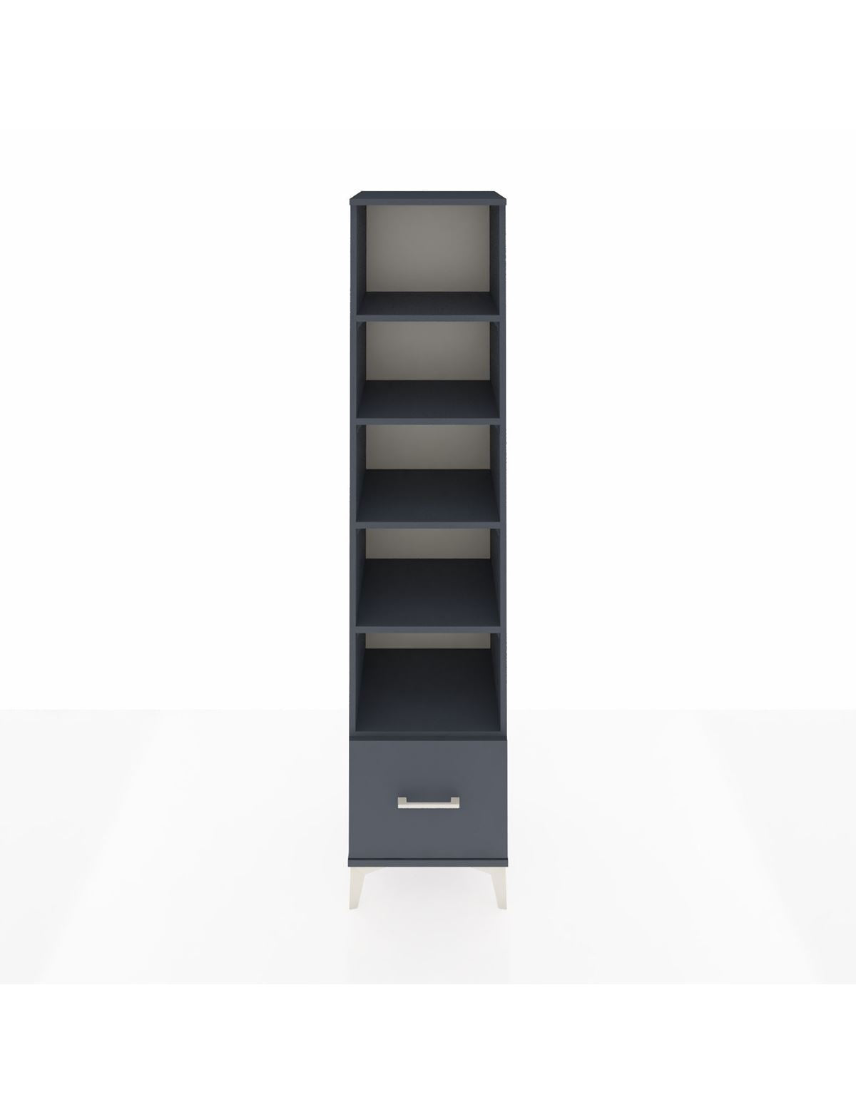 Hyperion Dolap 5 Raflı Tek Çekmeceli 44x44x195 Antrasit-Antrasit