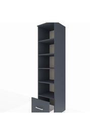 Hyperion Dolap 5 Raflı Tek Çekmeceli 44x44x195 Antrasit-Antrasit