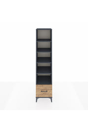 Hyperion Dolap 5 Raflı Tek Çekmeceli 44x44x195 Antrasit-Çam