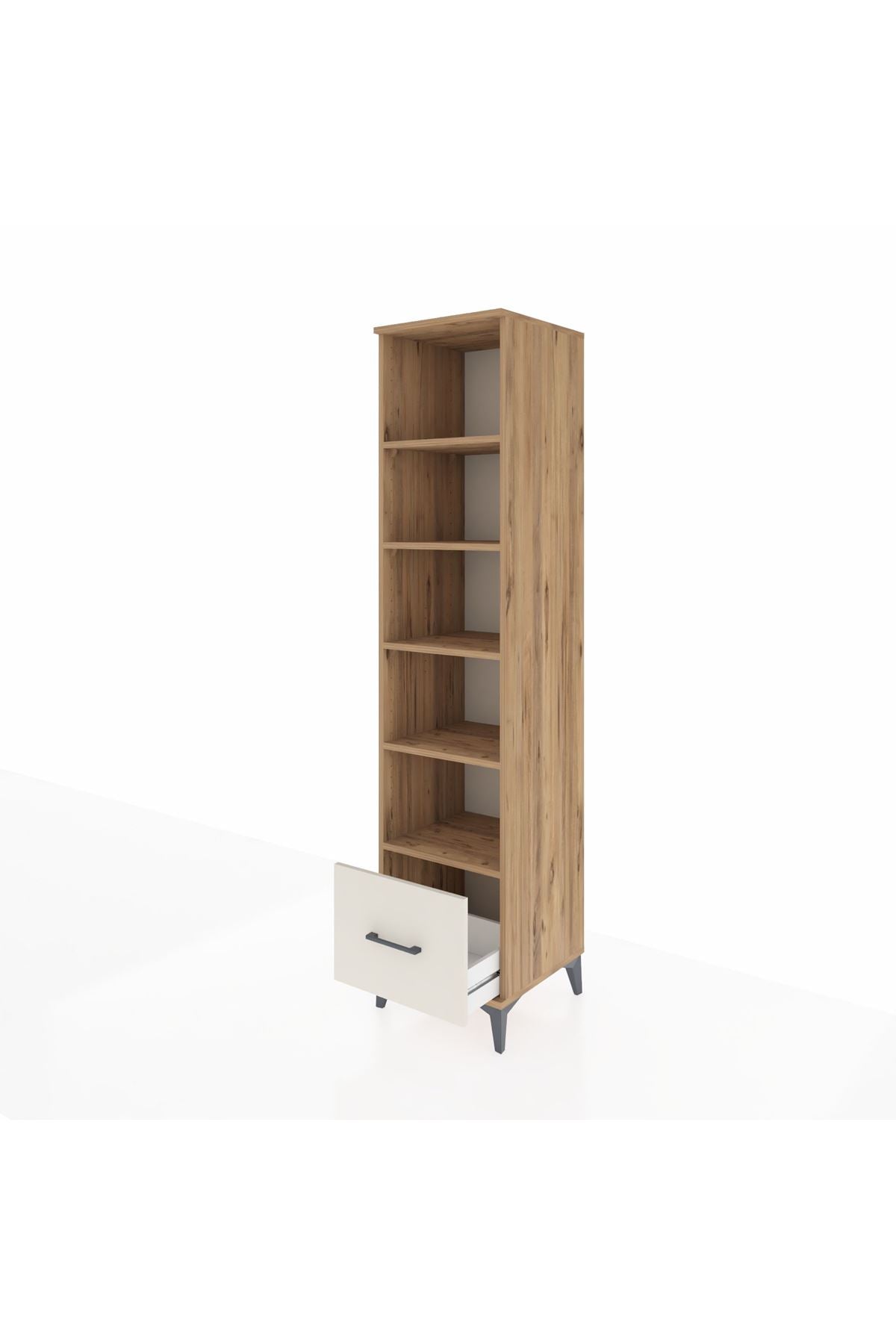 Hyperion Dolap 5 Raflı Tek Çekmeceli 44x44x195 Çam-Aytaşı