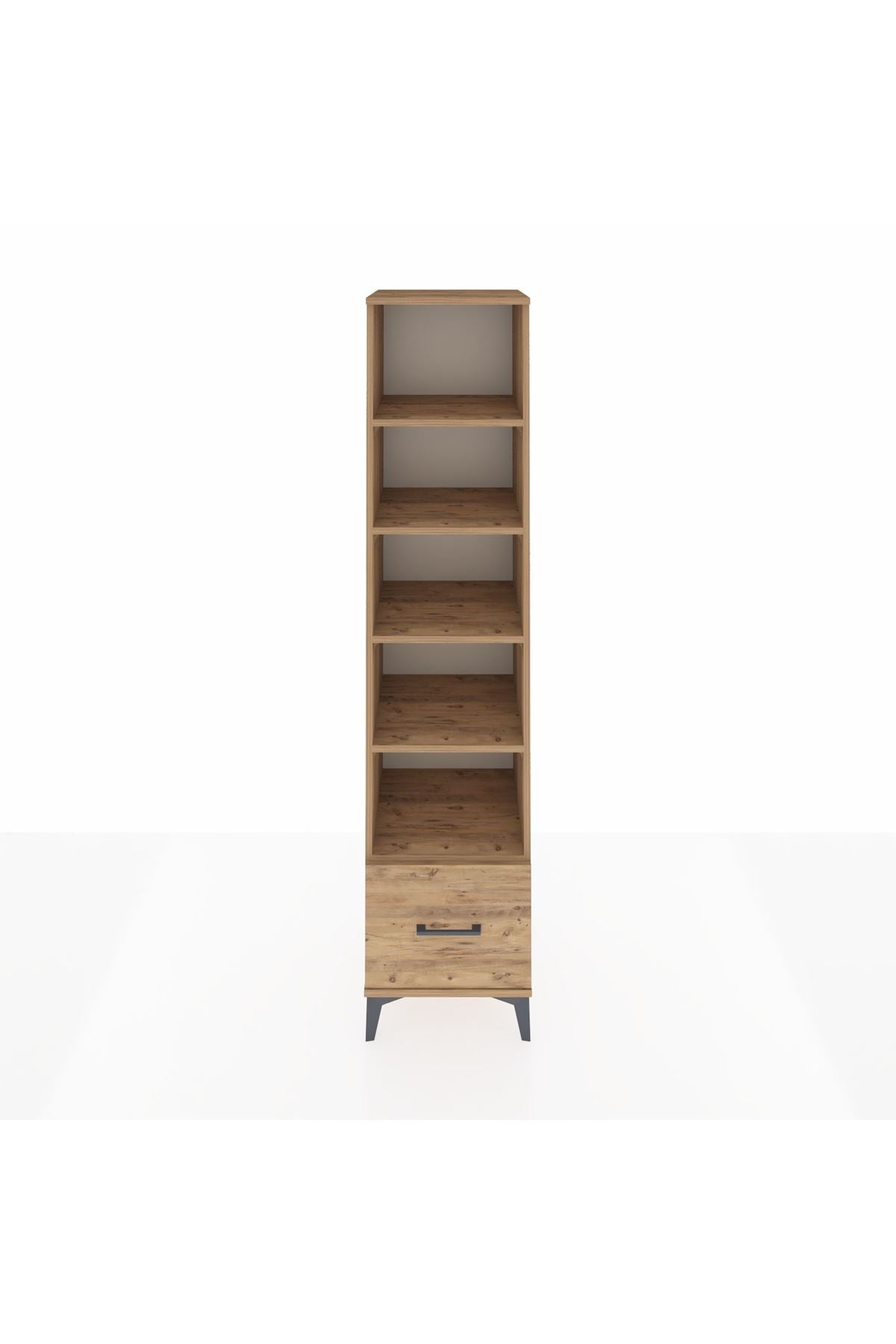 Hyperion Dolap 5 Raflı Tek Çekmeceli 44x44x195 Çam-Çam