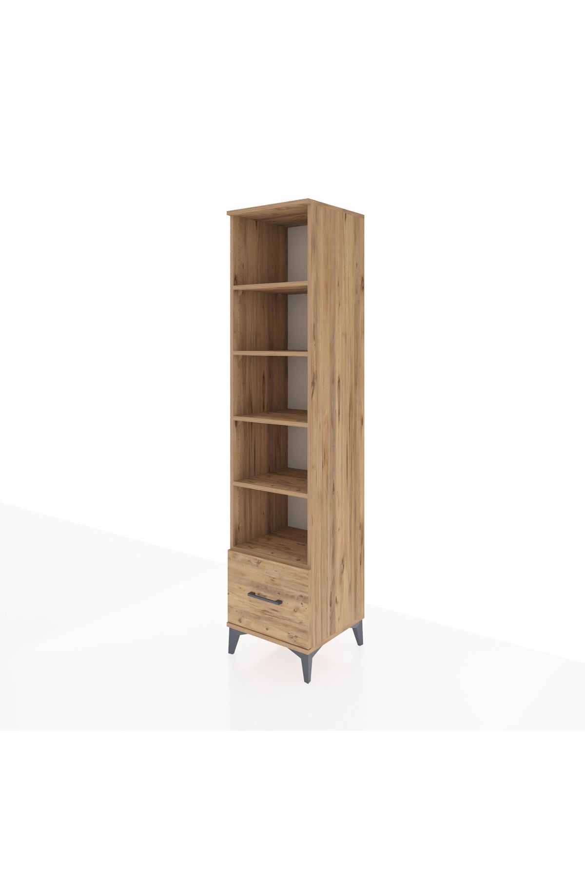 Hyperion Dolap 5 Raflı Tek Çekmeceli 44x44x195 Çam-Çam