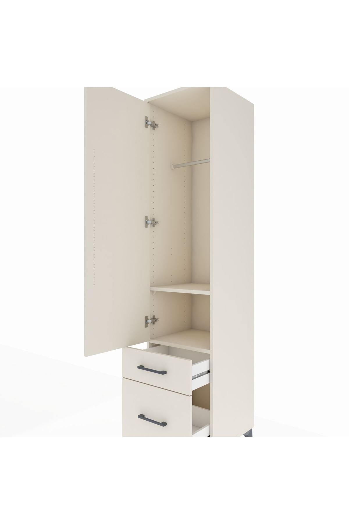 Hyperion Dolap 2 Raflı 2 Çekmeceli Tek Askılı 44x44x195 Aytaşı-Aytaşı