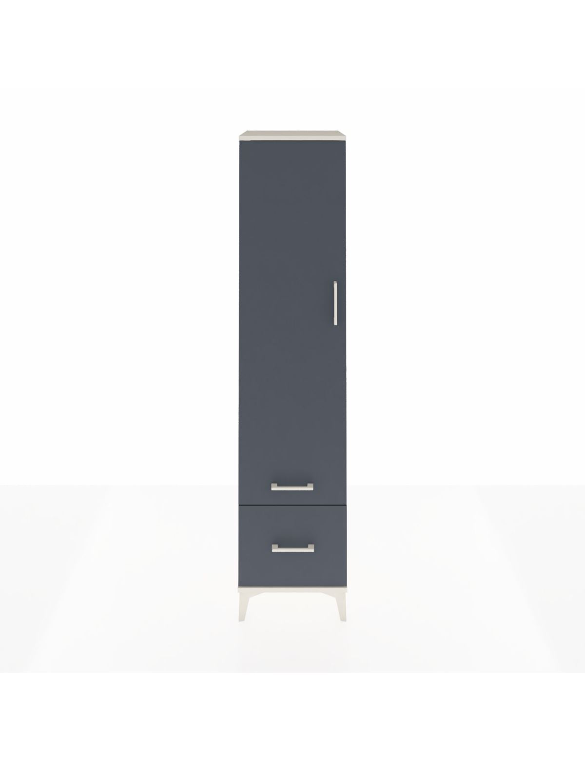 Hyperion Dolap 2 Raflı 2 Çekmeceli Tek Askılı 44x44x195 Aytaşı-Antrasit