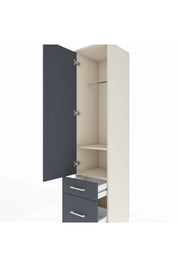 Hyperion Dolap 2 Raflı 2 Çekmeceli Tek Askılı 44x44x195 Aytaşı-Antrasit