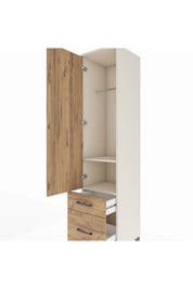 Hyperion Dolap 2 Raflı 2 Çekmeceli Tek Askılı 44x44x195 Aytaşı-Çam