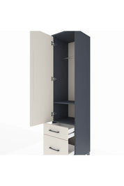 Hyperion Dolap 2 Raflı 2 Çekmeceli Tek Askılı 44x44x195 Antrasit-Aytaşı