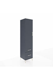 Hyperion Dolap 2 Raflı 2 Çekmeceli Tek Askılı 44x44x195 Antrasit-Antrasit