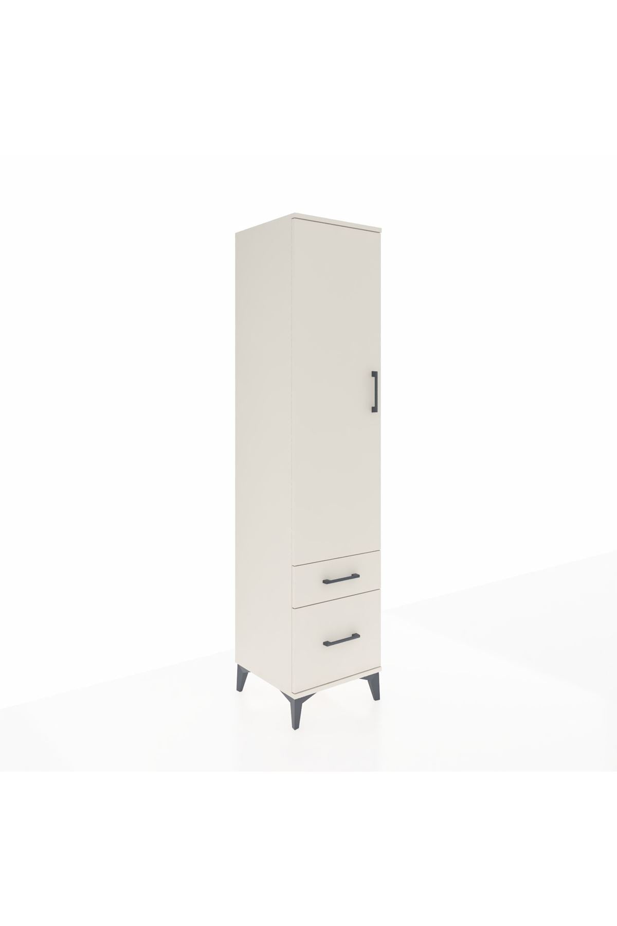 Hyperion Dolap 4 Raflı 2 Çekmeceli Tek Kapaklı 44x44x195 Aytaşı-Aytaşı